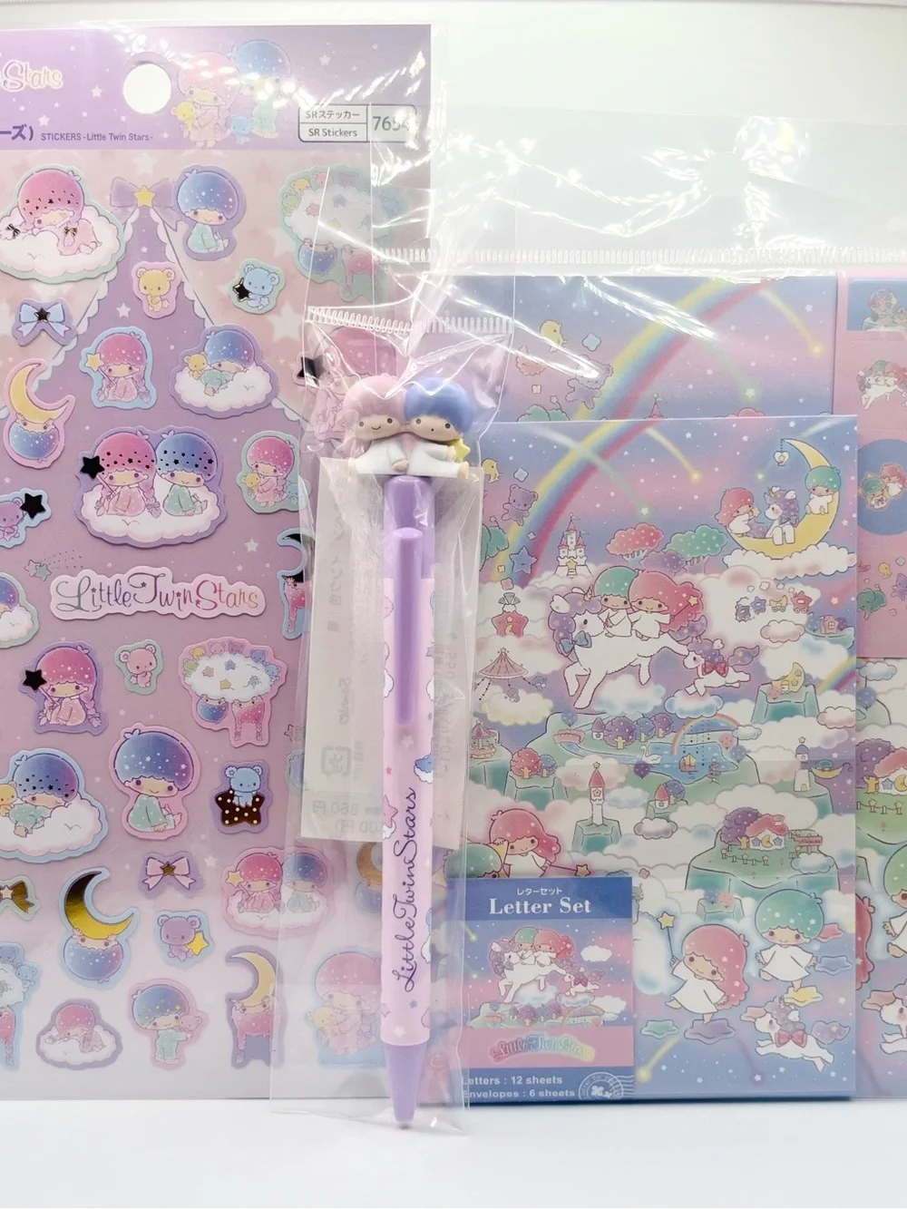 Sanrio Little Twin Stars Pastel Pink & Blue Letter Set